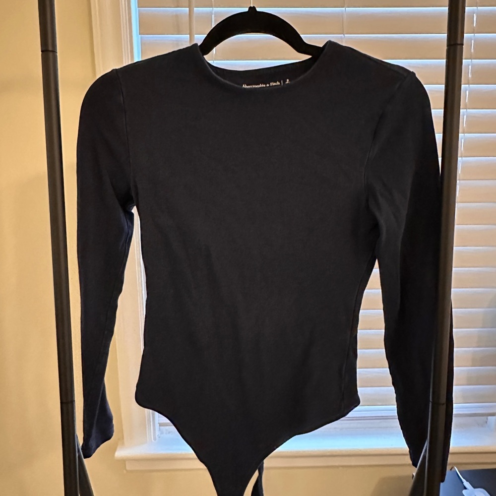 Abercrombie Navy Blue Long Sleeve Bodysuit
